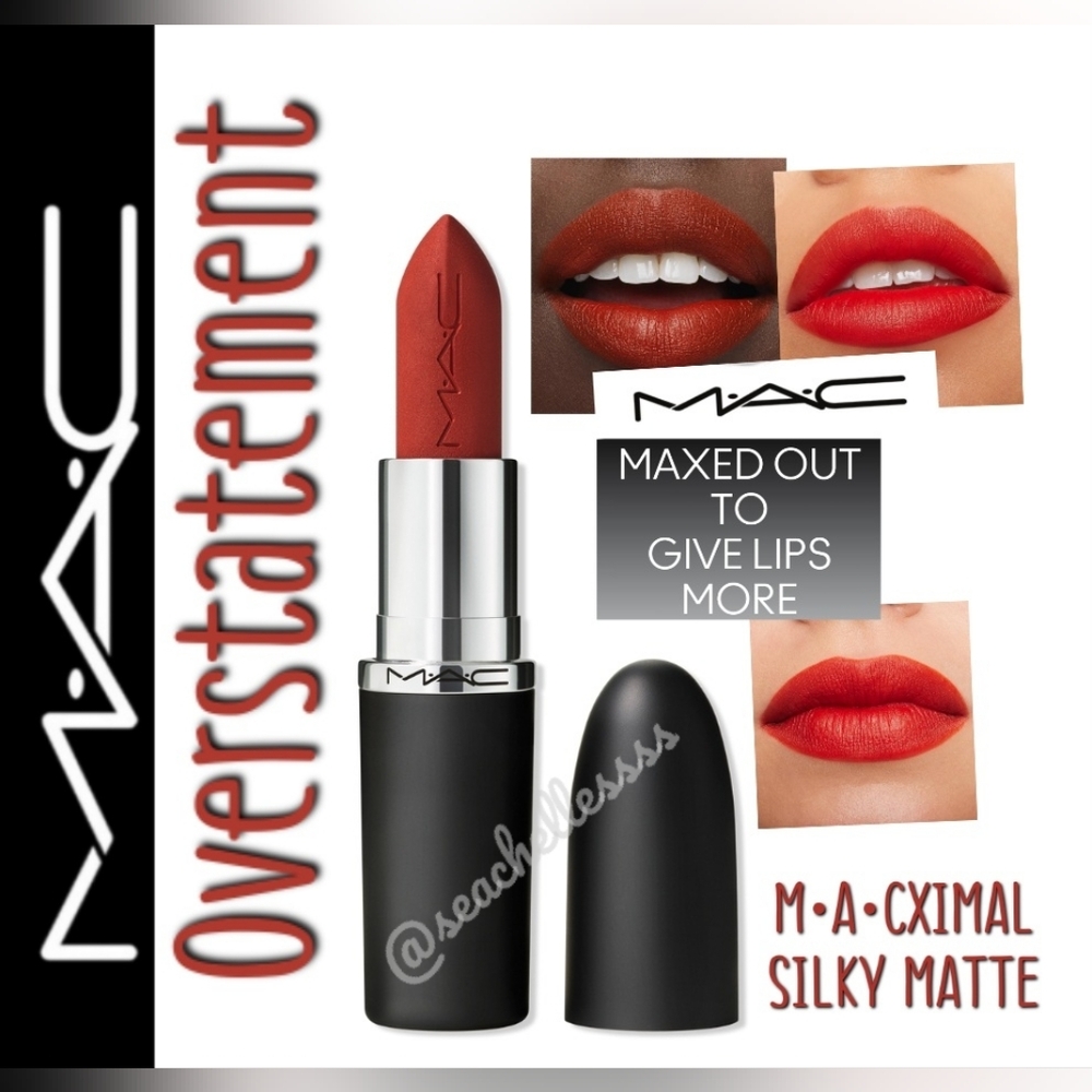 M•A•CXIMAL Silky Matte Lipstick Overstatement Burnt Orange Brand New in Box